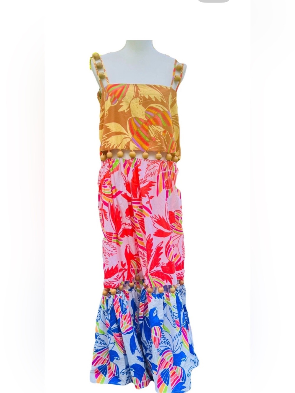 FARM Rio | Multi-Color Birds Balls Dress XL